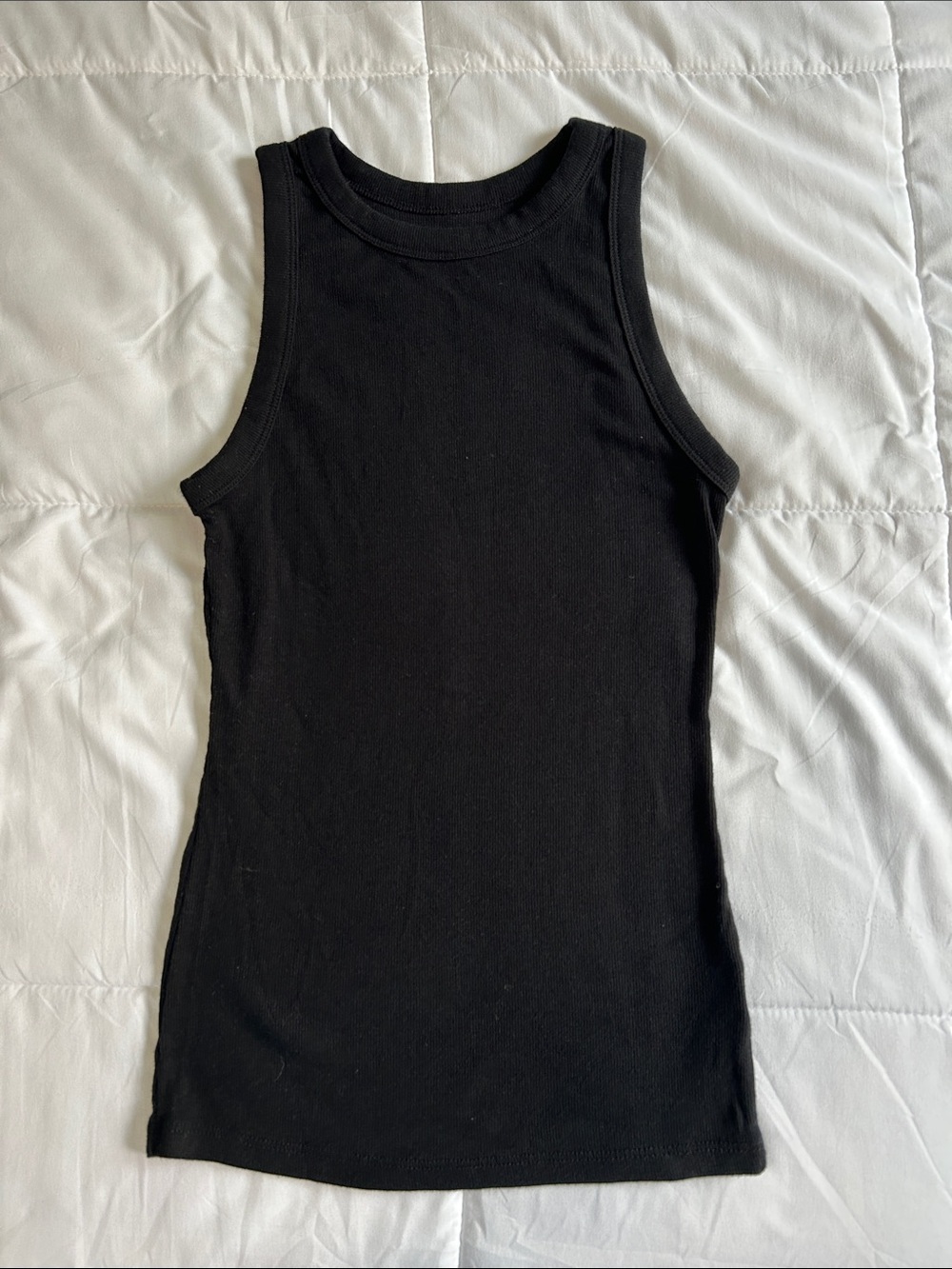 a new day Black Ribbed Sleeveless Tank Top
